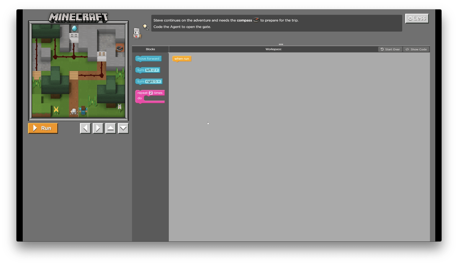Minecraft: Hero's Journey #3 - Code.org